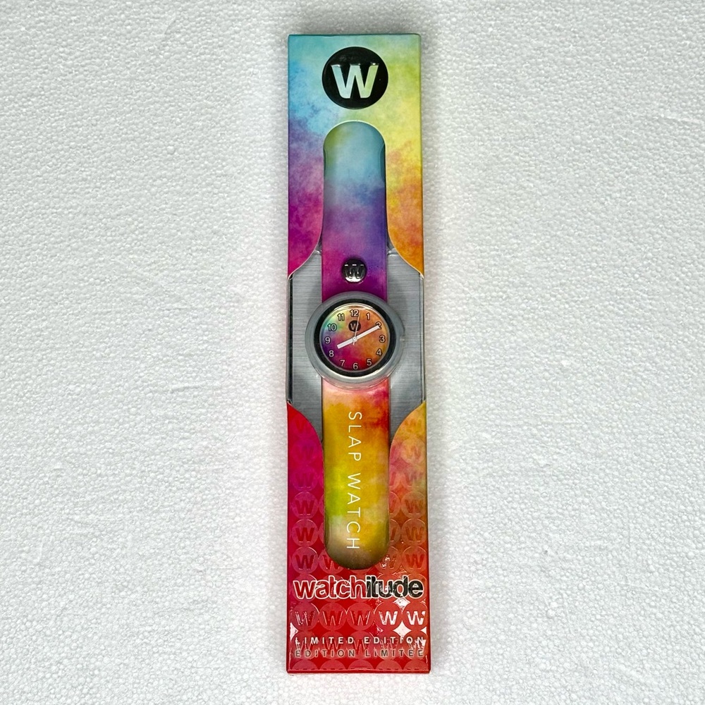 Watchitude Slap Watch with Rainbow Design ColorSplash NIB (New In Box)